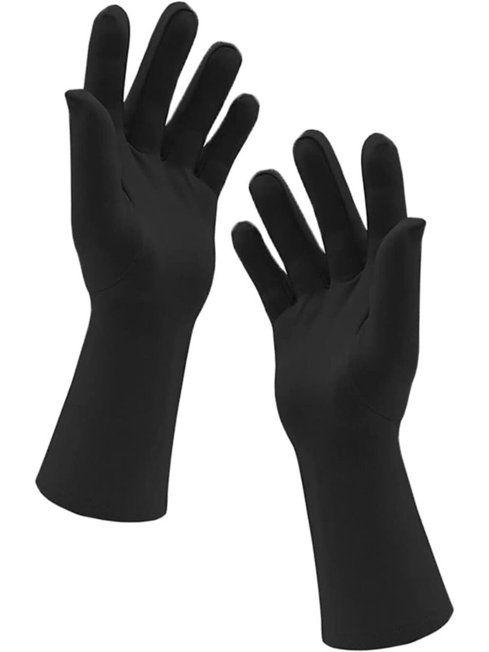 Men's and Women's Black  Stretchy Length Banquet Spandex Short Party Gloves